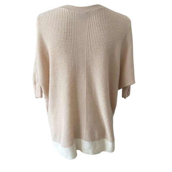 Splendid Short Sleeve Boxy Sweater Wool Blend Lightweight Beige Ivory Women's Sm - Picture 3 of 12